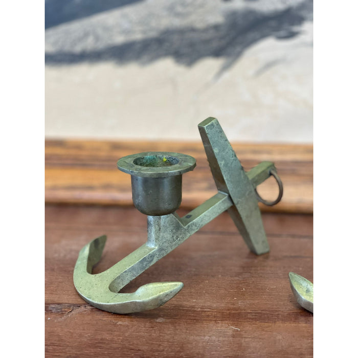 Pair of Metal Anchor wall Candle Holder