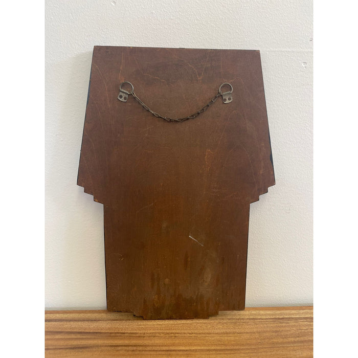 Peaceful Sheep Herding is Scene within Art Deco FramePossibly 30s with Vintage Hardware Dimensions 13 W ; 1 D ; 18 1/2 H