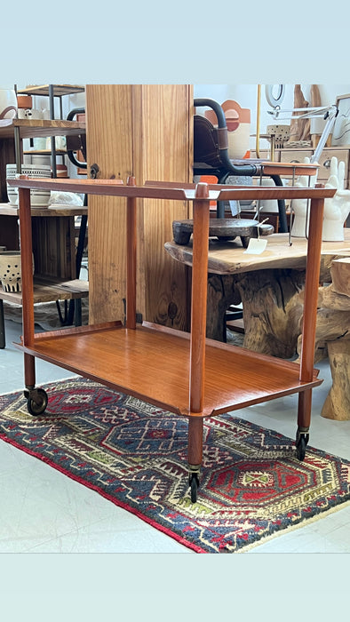 Poul Hundevad 1960s Mid-Century Modern Teak Bar serving cart