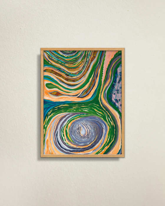 The Never-Ending Spiral - Vibrant Limited Edition Fine Art Print for Creative Space
