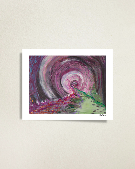 Tunnel of Fun - Limited Edition Fine Art Print - Colorful Abstract Artwork - Purple Decor for Home