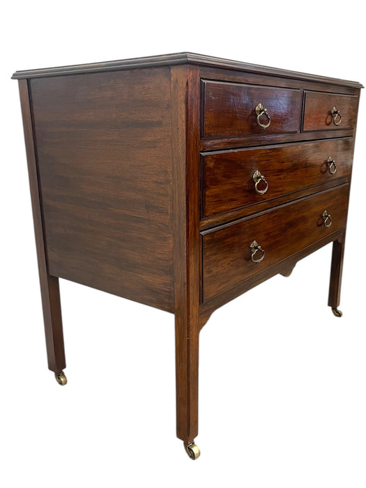 Vintage 4-Drawer Dresser with Dovetail Joinery and Casters- Uk Import