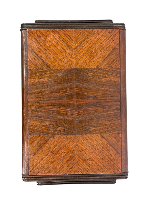 Vintage Art Deco End Table with Attached Dual Magazine Racks