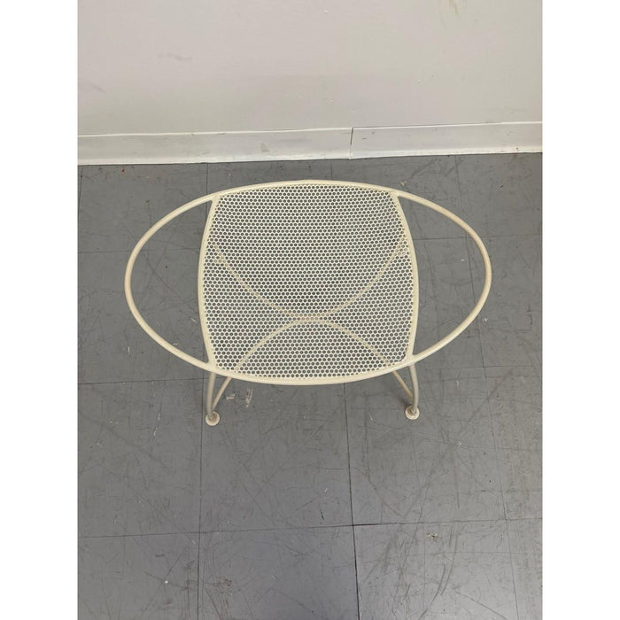 Vintage Atomic Shaped Off White Bench