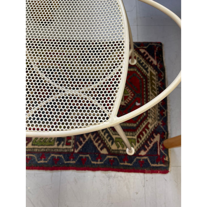 Vintage Atomic Shaped Off White Bench