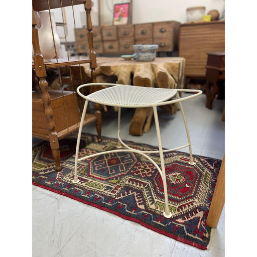 Vintage Atomic Shaped Off White Bench