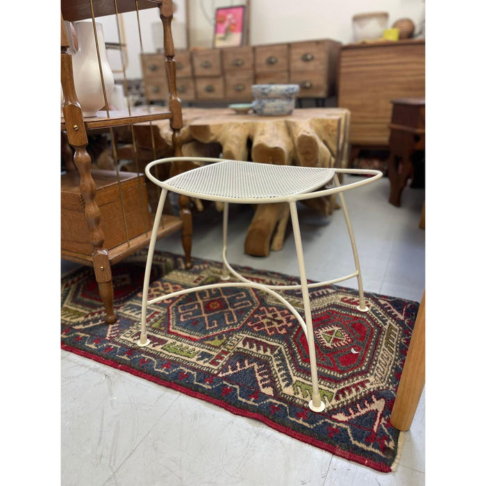 Vintage Atomic Shaped Off White Bench