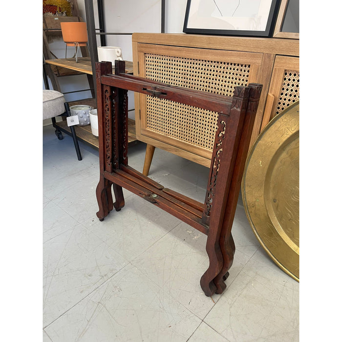 Vintage Brass Top Table With Foldable Base