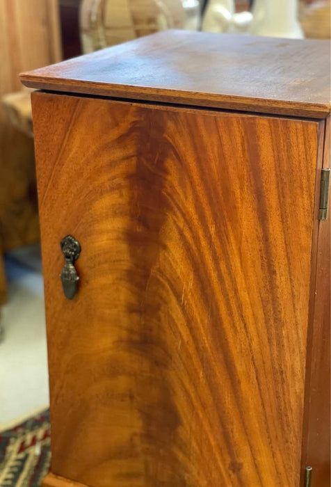Vintage Cabinet Table with Burl Front