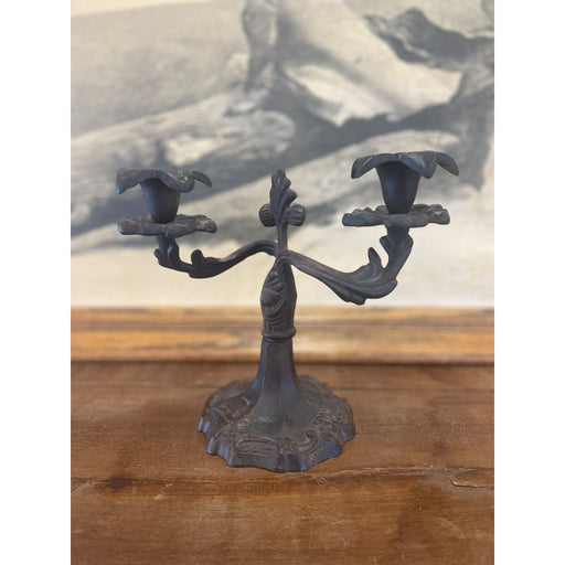 Vintage Candelabra With Ornate Detailing and Floral Design
