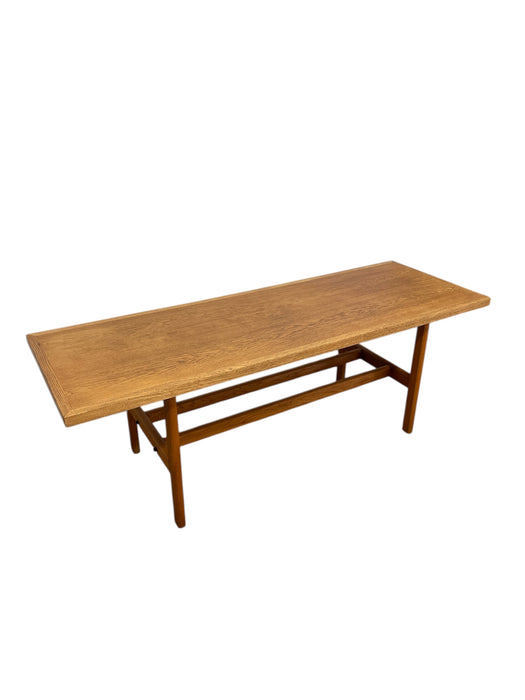 Vintage Danish Mid Century Modern White Oak Coffee Table Attributed to Berge Mogensen