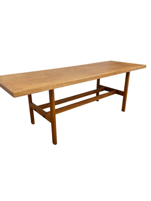 Vintage Danish Mid Century Modern White Oak Coffee Table Attributed to Berge Mogensen