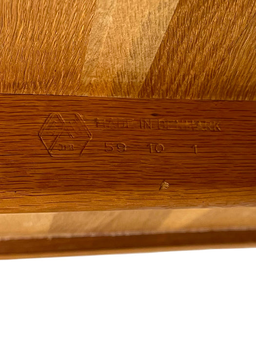 Vintage Danish Mid Century Modern White Oak Coffee Table Attributed to Berge Mogensen