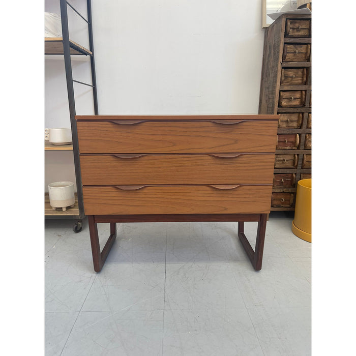 Vintage Danish Modern Dresser With Unique Handles