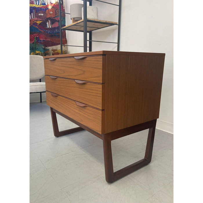 Vintage Danish Modern Dresser With Unique Handles
