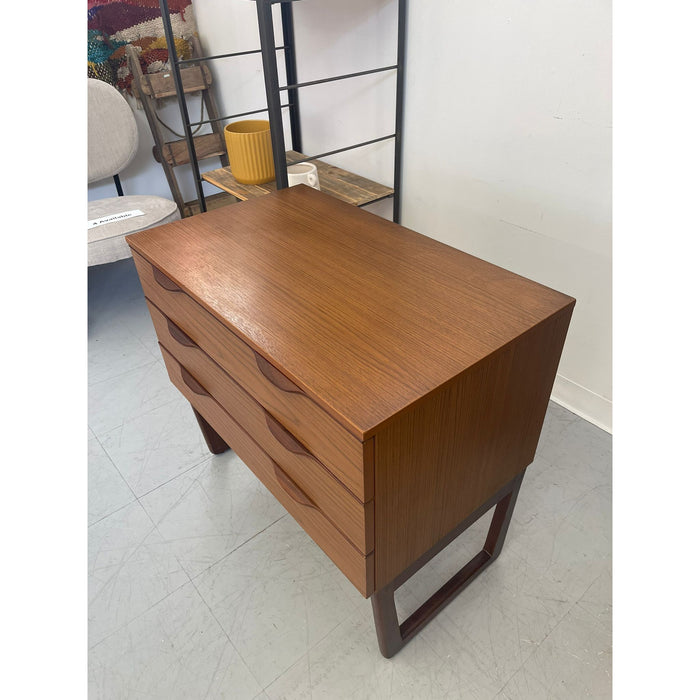 Vintage Danish Modern Dresser With Unique Handles