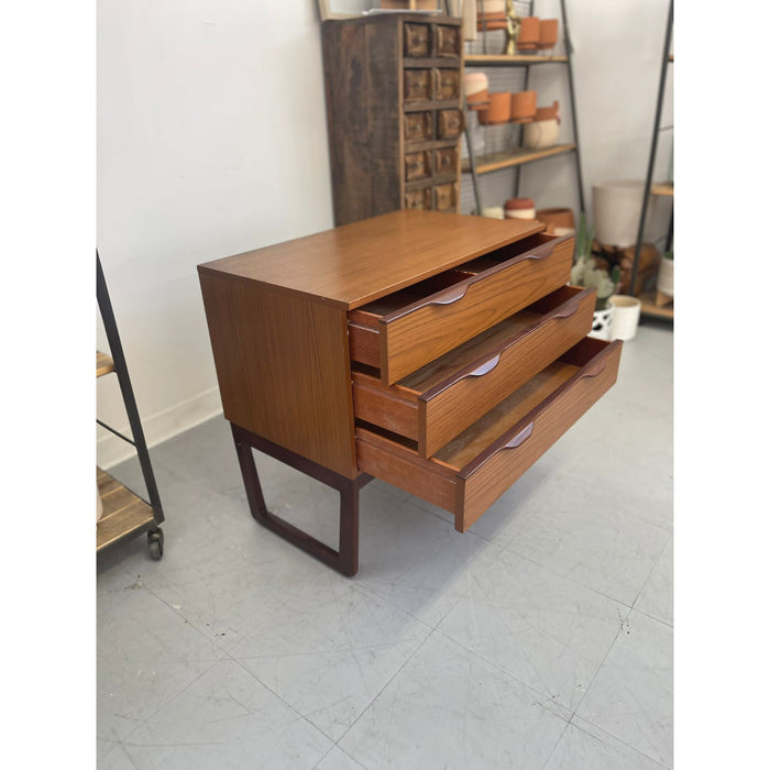 Vintage Danish Modern Dresser With Unique Handles