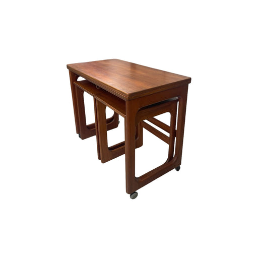 Vintage Danish Modern Nesting Table With Flip Top Uk Import