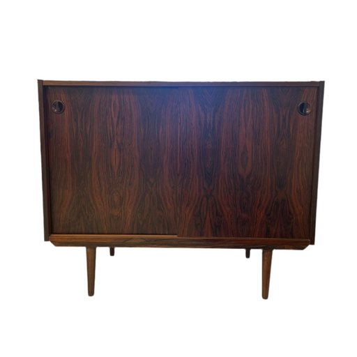 Vintage Danish Modern Style Rosewood Credenza or Record Cabinet