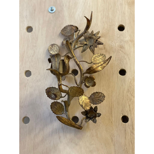 Vintage Decorative Candle Holder With Floral Design.