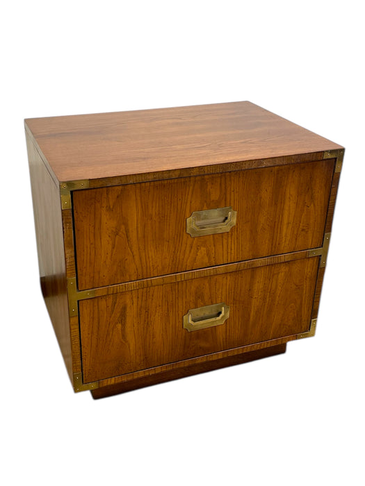 Vintage Dixie Campaigner Two Drawer End Table