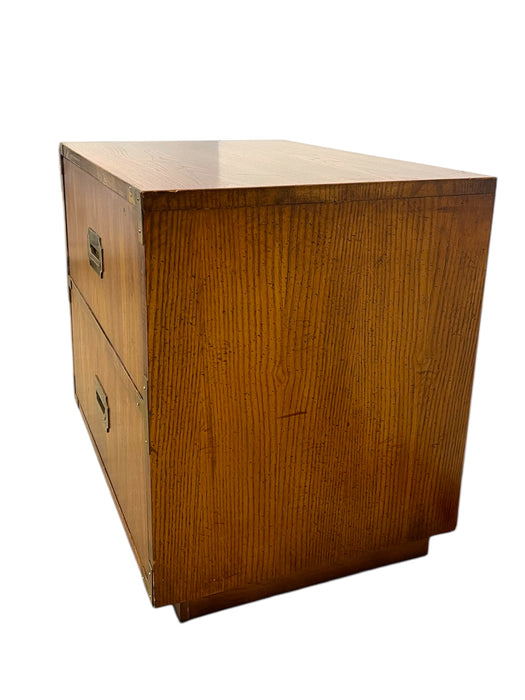 Vintage Dixie Campaigner Two Drawer End Table