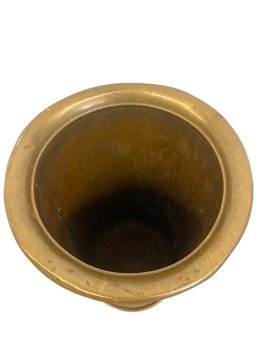 Vintage English Regency Brass Finished Lion-head Entryway Umbrella Stand