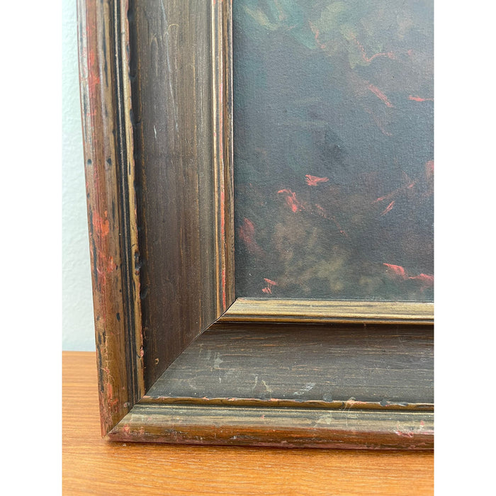 Vintage Framed Lithograph of Woman With Hand Painted Highlights