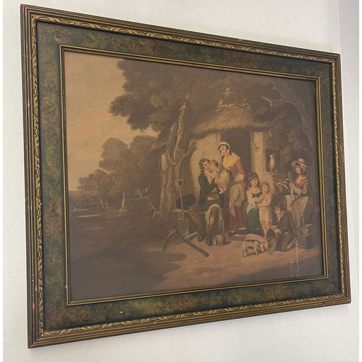 Vintage Framed Print Titled “ Saturday Evening “