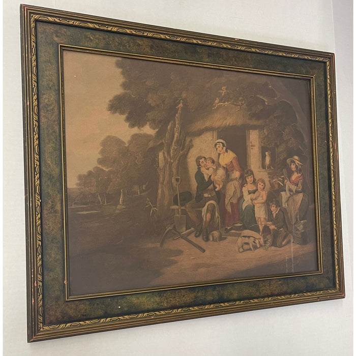 Vintage Framed Print Titled “ Saturday Evening “