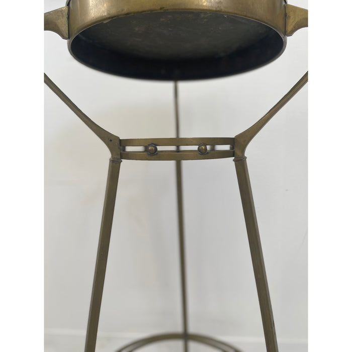Vintage German Brass Toned Art Nouveau Stand