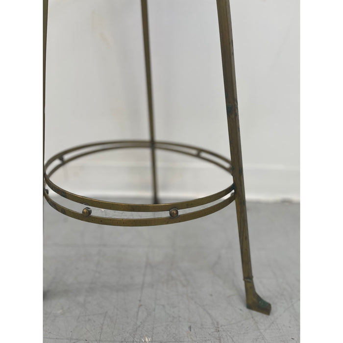 Vintage German Brass Toned Art Nouveau Stand