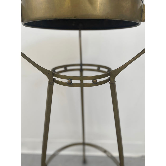 Vintage German Brass Toned Art Nouveau Stand