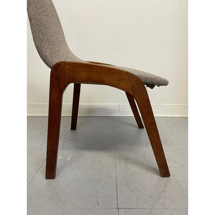 Vintage Grey Upholstered Mid Century Modern Chair