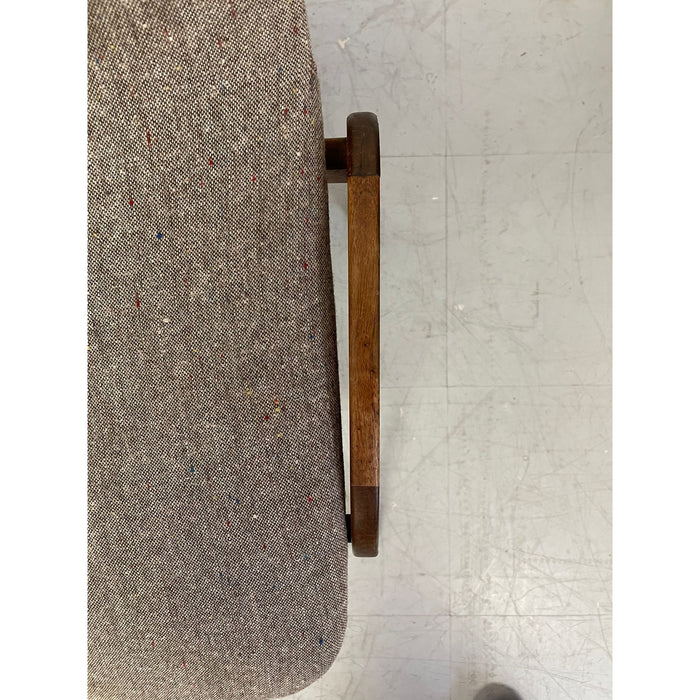 Vintage Grey Upholstered Mid Century Modern Chair