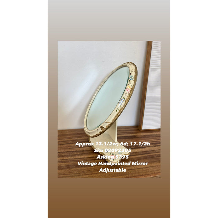 Vintage Hand Painted Vanity Mirror French Provincial Style