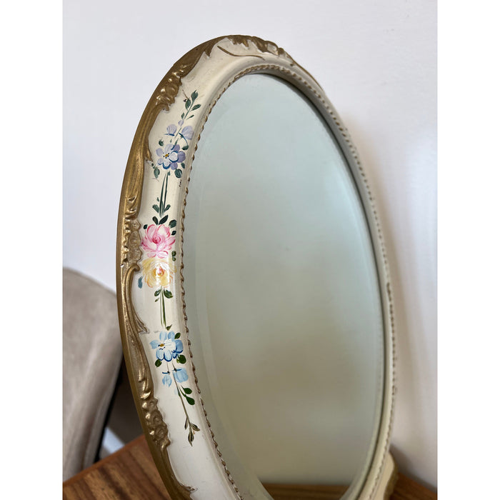 Vintage Hand Painted Vanity Mirror French Provincial Style