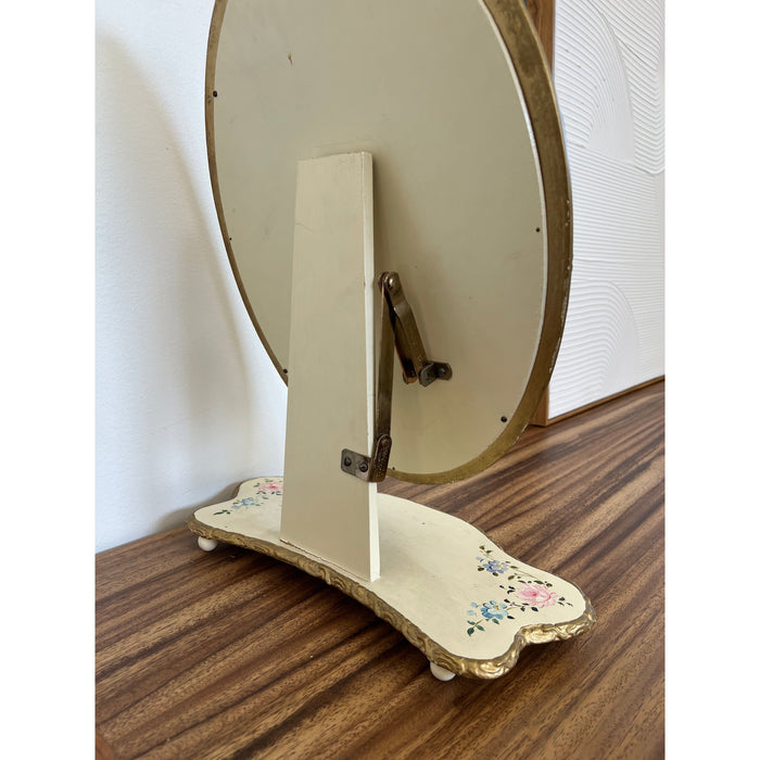 Vintage Hand Painted Vanity Mirror French Provincial Style