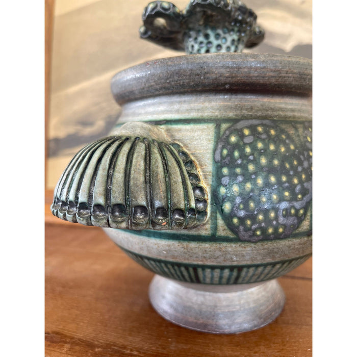 Vintage Handmade Studio Pottery With Intricate Handles