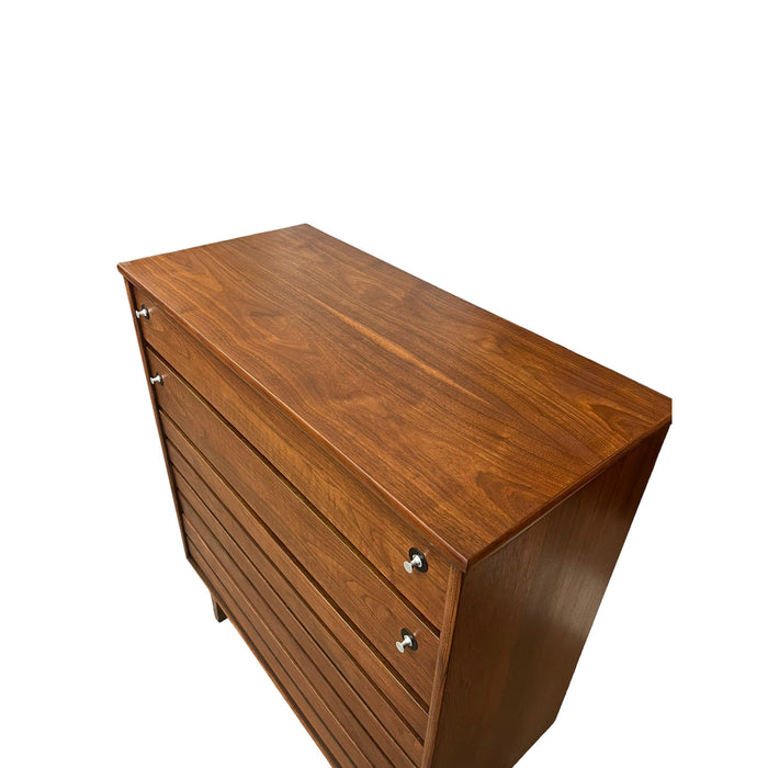 Vintage Mid Century Modern 5 Drawer Dresser by Stanely Dovetailed Drawer