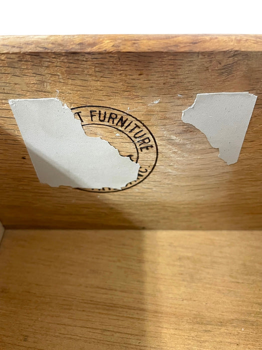 Vintage Mid Century Modern 5-Drawer Dresser with Sculpted Pulls and Dovetail Joinery