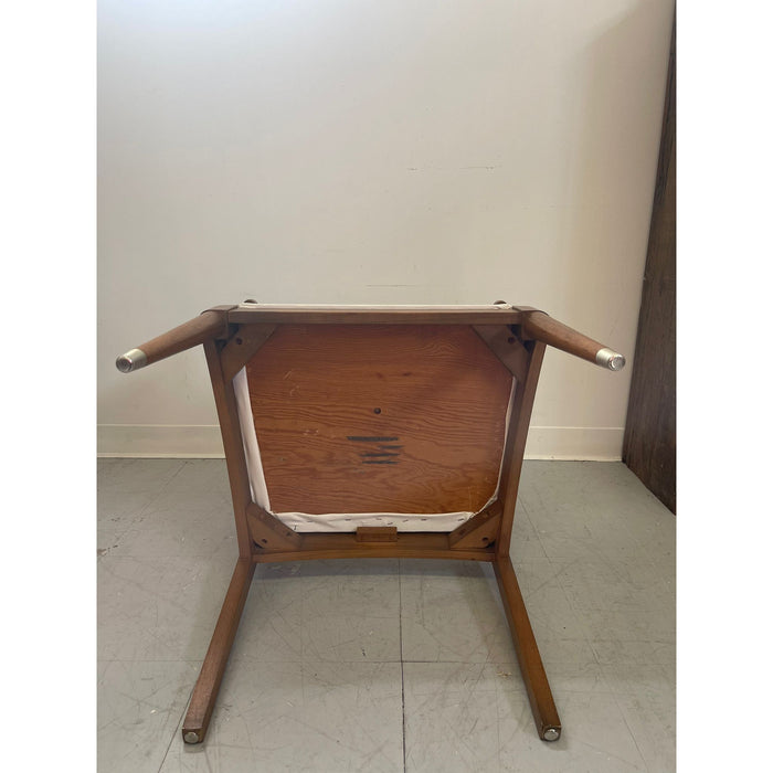 Vintage Mid Century Modern Chair With Rattan Backing