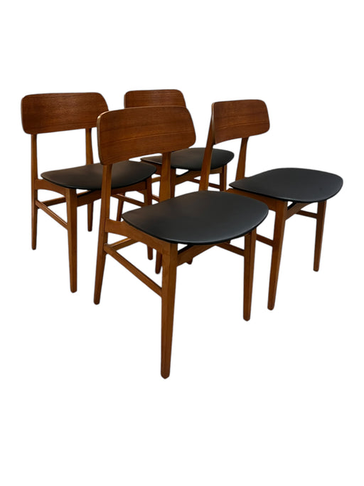 Vintage Mid Century Modern Dining Chair Set of 4 UK Import Newly Reupholstered