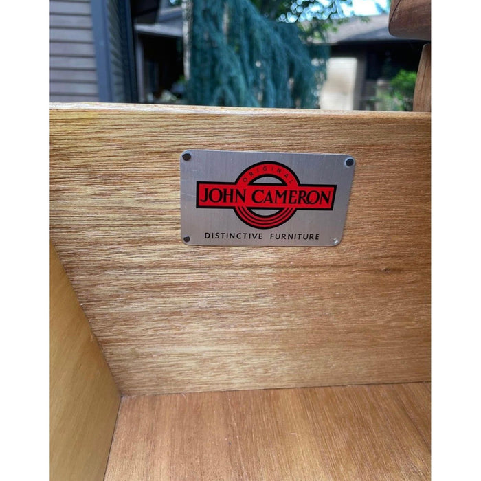 Vintage Mid Century Modern Dresser by John Cameron Custom Made Wood and Metal Handles