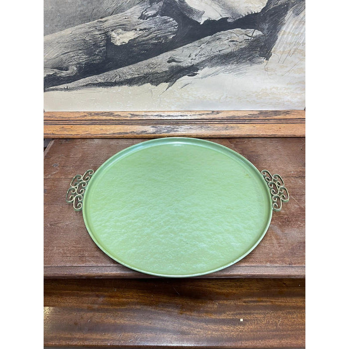 Vintage Mid Century Modern Handmade Chinoiserie Style Tray by Moire Glaze Kyes