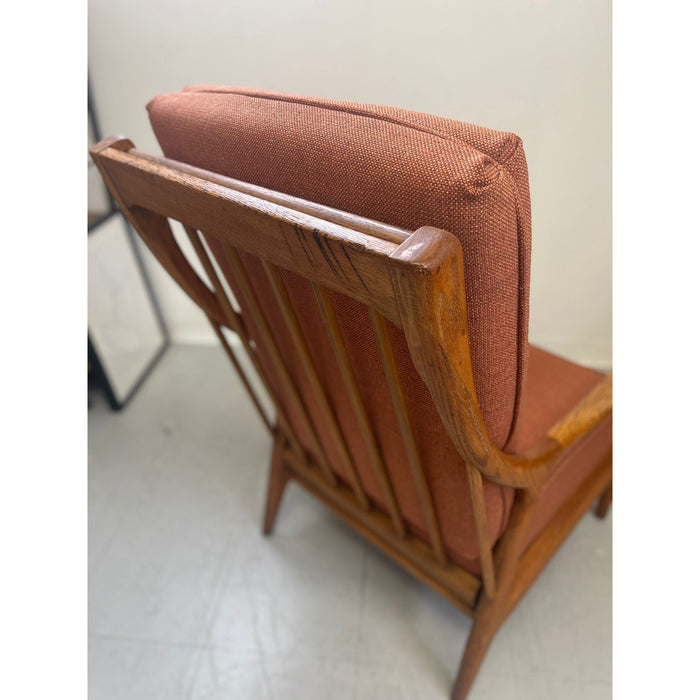 Vintage Mid Century Modern Oak Lounge Chair by Jack Van Dre Molen