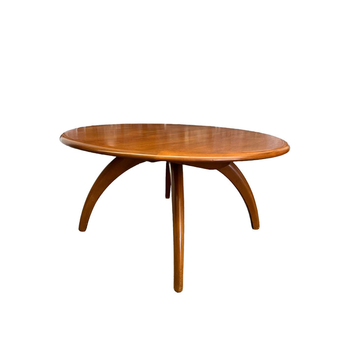 Vintage Mid Century Modern Solid Maple Wood Coffee Table by Heywood Wakefield With Lazy Susan Top
