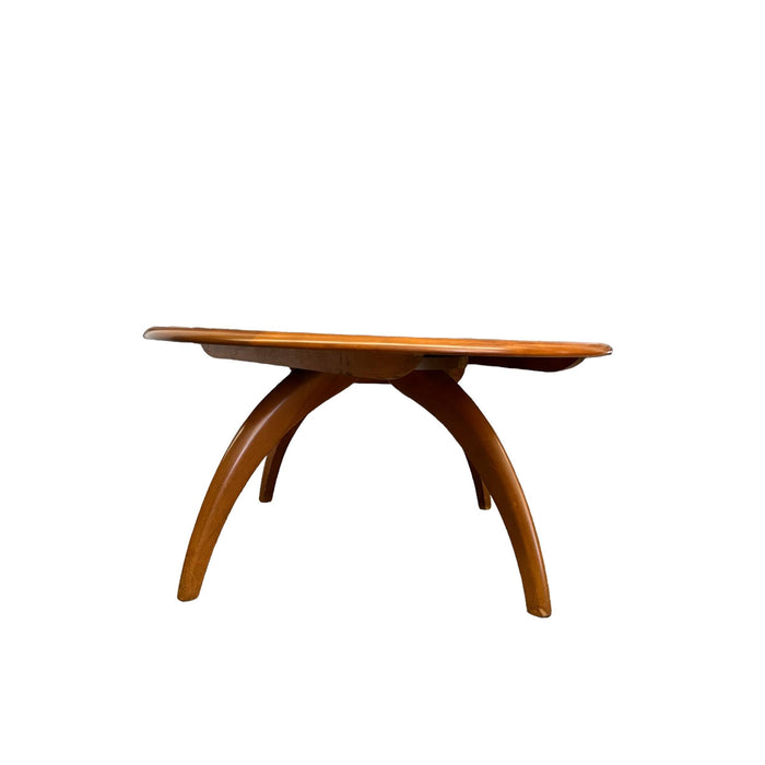 Vintage Mid Century Modern Solid Maple Wood Coffee Table by Heywood Wakefield With Lazy Susan Top