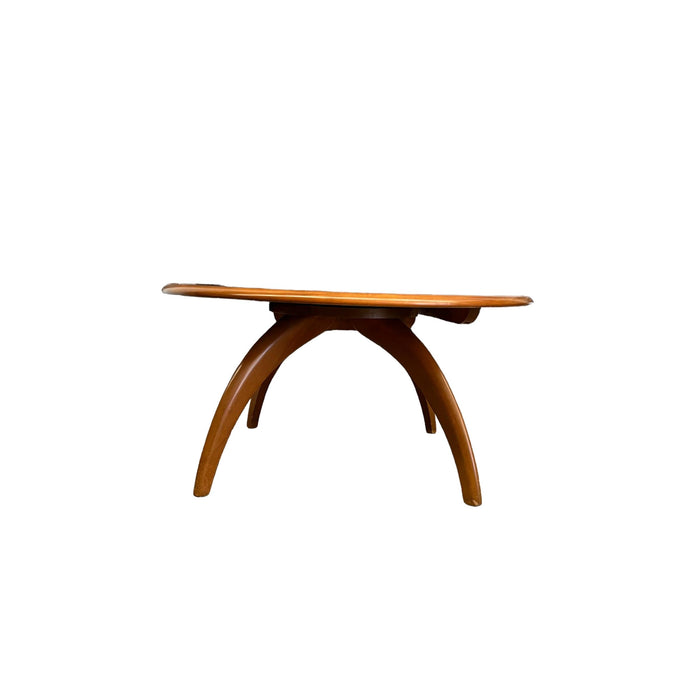 Vintage Mid Century Modern Solid Maple Wood Coffee Table by Heywood Wakefield With Lazy Susan Top