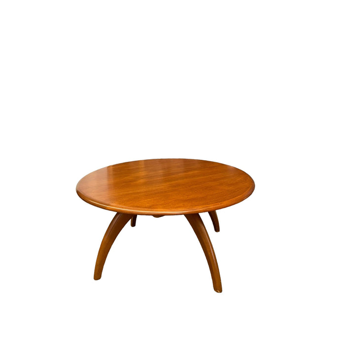 Vintage Mid Century Modern Solid Maple Wood Coffee Table by Heywood Wakefield With Lazy Susan Top